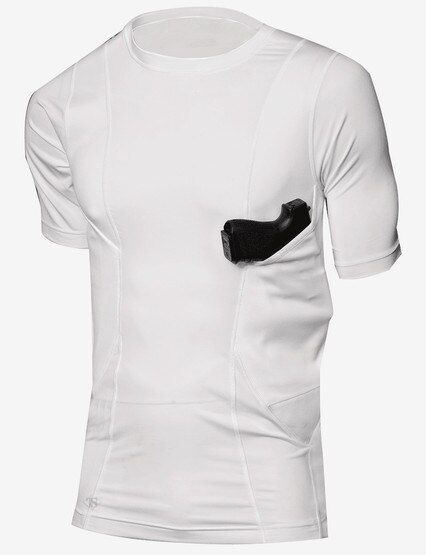 Tru-Spec concealed carry shirt in white from front